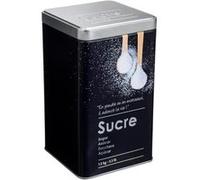 5five Boîte à sucre Relief II Métal noir L 10,8 x l 10,8 x H 18,4 cm