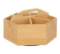 FIVE Simply Smart - Boîte à Thé Rotative en Bambou "6 Compartiments" 22cm Naturel Naturel G
