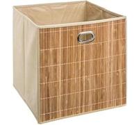 Five Simply Smart - Boîte de rangement design en bambou et tissu - Beige bambou naturel G