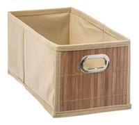 Five Simply Smart - Boîte de rangement profonde en bambou et tissu Mix'n modul - Beige Beige G