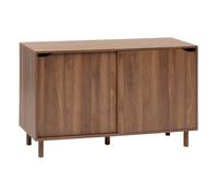 5five - Buffet 2 portes coulissantes SLIDY - effet noyer marron - 120x40x72 cm
