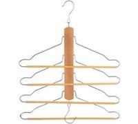 FIVE Simply Smart - Cintre en Bois 4 Chemises & Pantalons "2 Positions" 44cm Naturel Marron, Marron G