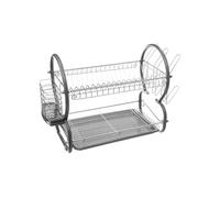 Paris Prix Égouttoir métal 5 five simply smart – 2 niveaux avec plateau gris