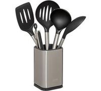 Five Simply Smart - Ensemble de 5 ustensiles avec leur pot de rangement en inox - Noir et gris G