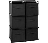 FIVE Simply Smart - Étagère & 6 Boîtes de Rangement "Module" 98cm Noir Noir G