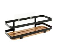 FIVE Simply Smart - Étagère de Douche en Bois "Blackacia" 25cm Noir