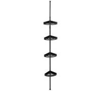 5five Étagère de douche télescopique Blackalu – rectangle aluminium Noir L20,5×P20,5×H240 cm
