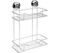 Five Simply smart - Etagère de salle de bain à ventouses - 2 Niveaux - Métal Gris G