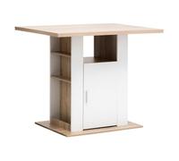 Five Simply Smart - Ilot de cuisine effet bois naturel - Blanc et beige