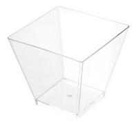 FIVE Simply Smart - Lot de 12 Verrines Plastique Carré 6cl Transparent Transparent G