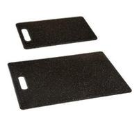 FIVE Simply Smart - Lot de 2 Planches à Découper "Effet Pierre" 36cm Noir Noir G