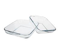 FIVE Simply Smart - Lot de 2 Plats Culinaires en Verre "Carrées" 28cm Transparent