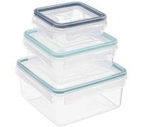 FIVE Simply Smart - Lot de 3 Boîtes de Conservation Carrées Clipeat 15cm Bleu Bleu