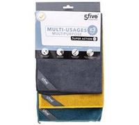 FIVE Simply Smart - Lot de 3 Chiffons "Microfibre" 30x40cm Multicolore Multicolore G