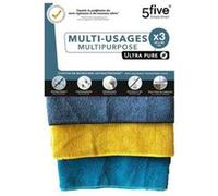 JJA Chiffons en microfibre Lot de 3 antibactériens 30 x 40 cm