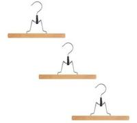 FIVE Simply Smart - Lot de 3 Cintres à Pince en Bois 25cm Naturel Beige G