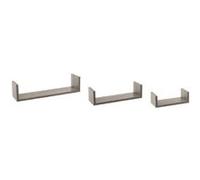 FIVE Simply Smart - Lot de 3 Étagères Murales "Bord" 42cm Chêne Gris Gris, Gris G