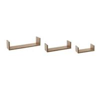 FIVE Simply Smart - Lot de 3 Étagères Murales "Bord" 42cm Chêne Naturel Beige G