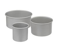 FIVE Simply Smart - Lot de 3 Moules à Gâteau "Bord Haut" 20cm Argent