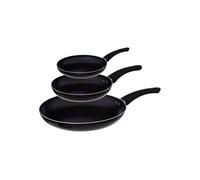 FIVE Simply Smart - Lot de 3 Poêles en Aluminium "Indu" 20-24-28cm Noir