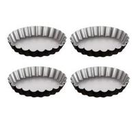 FIVE Simply Smart - Lot de 4 Moules à Tartelettes Signature 12cm Noir Gris G
