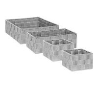 Five - Lot de 4 paniers tressés Lise Gris Clair