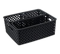 FIVE Simply Smart - Lot de 4 Paniers de Rangement "Folk" 36cm Anthracite Noir