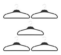 FIVE Simply Smart - Lot de 5 Cintres "Anti-Dérapant" 45cm Noir Noir, Noir G