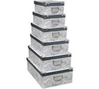 5five - 6 boîtes ""delicatesse"" noir et blanc coins métal