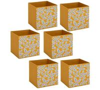 Five Simply Smart - Lot de 6 boites de rangement FOLIA - L. 31 x l.31 x H. 31 cm - Jaune