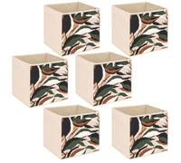 Five Simply Smart - Lot de 6 boites de rangement LAURIA - L. 31 x l.31 x H. 31 cm - Beige
