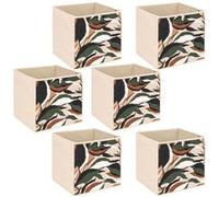 Five Simply Smart - Lot de 6 boites de rangement LAURIA - L. 31 x l.31 x H. 31 cm - Beige