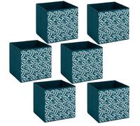 Five Simply Smart - Lot de 6 boites de rangement OLIVIA - L. 31 x l.31 x H. 31 cm - Bleu