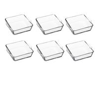 FIVE Simply Smart - Lot de 6 Mini-Plats Carrés en Verre 15cm Transparent