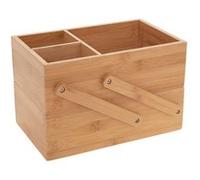 Paris Prix – Organiseur 2 étages Natureo en bambou 38 cm – Naturel Marron