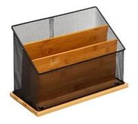 5five - organiseur de bureau "havi" bambou noir