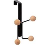 FIVE Simply Smart - Patère de Porte "4 Boules" 18cm Noir & Naturel Noir G