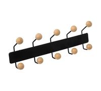 Five Simply Smart - Patère Murale en Bois 10 Boules 44cm Noir