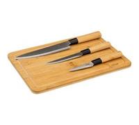 FIVE Simply Smart - Planche à découper et couteaux Bambou 35 cm Naturel Beige G