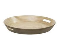 FIVE Simply Smart - Plateau en Bambou Laqué Rond Bicolore 42cm Naturel Naturel G