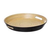FIVE Simply Smart - Plateau Rond en Bambou "Modern" 42cm Charbon Noir G