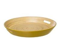 Plateau Rond en Bambou "Modern" 42cm Moutarde