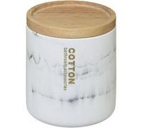 Pot à cotons ""Léa"" blanc effet marbre - 5 five simply smart