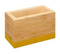 Five - Pot Range-Couverts Extensible en Bambou Naturel & Jaune Moutarde