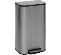 5five Poubelle de cuisine Simply Smart - À pédale - Inox mat 30 L Gris foncé