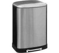 5Five - Poubelle de Cuisine Ariane 50L en Métal Inox - Seau Amovible et Poignée Arrière - Fermeture Silencieuse