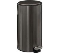 FIVE Simply Smart - Poubelle de Cuisine en Métal Delta 30L Inox Noir