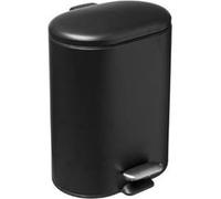 Poubelle de Salle de Bain "Siliflex" 6L Noir