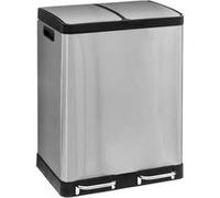 - Poubelle de Tri 2 Bacs en Inox "Ariane" 30L Argent