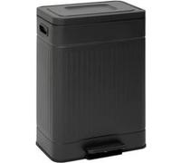 Paris Prix Poubelle de tri Nova 2 bacs 2x30L à pédale Noir